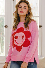 Load image into Gallery viewer, Smiley Flower Oversized Pullover