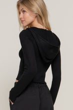 Load image into Gallery viewer, 2-way zip closure sweater hoodie cardigan