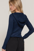 Load image into Gallery viewer, 2-way zip closure sweater hoodie cardigan