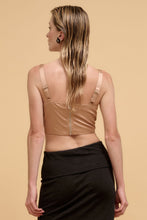 Load image into Gallery viewer, Floral sequins straight neck crop top