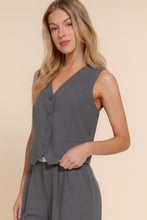 Load image into Gallery viewer, V-neckline W/front Button Closure Vest