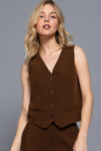 Load image into Gallery viewer, V-neckline W/front Button Closure Vest