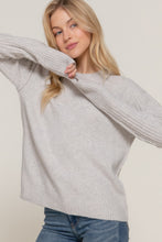 Load image into Gallery viewer, Long Slv Mock Neck Raised Seam Sweater