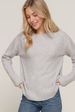 Load image into Gallery viewer, Long Slv Mock Neck Raised Seam Sweater