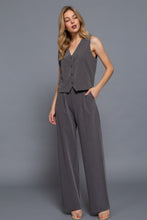 Load image into Gallery viewer, V-neckline Pin Stripe Woven Vest