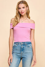 Load image into Gallery viewer, Off Shoulder Ribbed Top