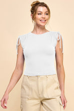 Load image into Gallery viewer, Ruching Shoulder Ribbed Top