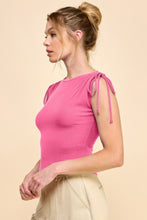 Load image into Gallery viewer, Ruching Shoulder Ribbed Top