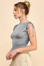 Load image into Gallery viewer, Ruching Shoulder Ribbed Top