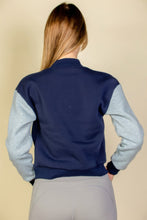 Load image into Gallery viewer, Letter Patched Striped Trim Varsity Jacket
