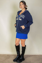 Load image into Gallery viewer, Graphic Drop Shoulder Zipper Up Hoodie