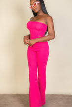 Load image into Gallery viewer, Strapless Corset Top & Flare Pants Set