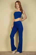 Load image into Gallery viewer, Strapless Corset Top & Flare Pants Set