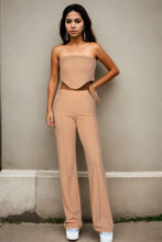 Load image into Gallery viewer, Strapless Corset Top & Flare Pants Set
