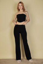 Load image into Gallery viewer, Strapless Corset Top & Flare Pants Set