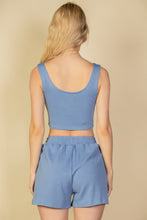 Load image into Gallery viewer, Crop Tank Top And Shorts Set