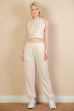 Load image into Gallery viewer, French Terry Elastic Waist Tank Top & Joggers Set