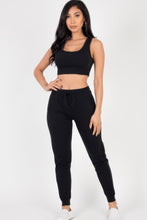 Load image into Gallery viewer, French Terry Cropped Tank Top & Joggers Set