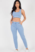 Load image into Gallery viewer, French Terry Cropped Tank Top & Joggers Set