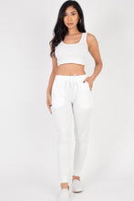 Load image into Gallery viewer, French Terry Cropped Tank Top & Joggers Set