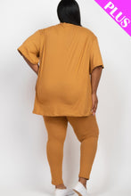 Load image into Gallery viewer, Plus Size Oversized T-shirt & Leggings Set