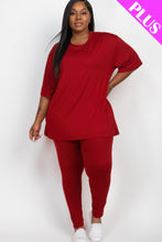 Load image into Gallery viewer, Plus Size Oversized T-shirt & Leggings Set