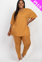 Load image into Gallery viewer, Plus Size Oversized T-shirt & Leggings Set