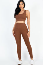 Load image into Gallery viewer, Ribbed Crop Top & Leggings Set