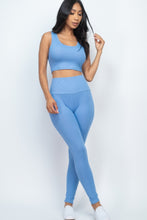 Load image into Gallery viewer, Ribbed Crop Top & Leggings Set