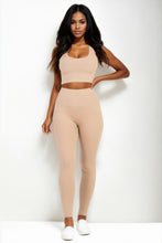 Load image into Gallery viewer, Ribbed Crop Top & Leggings Set