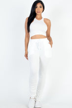 Load image into Gallery viewer, Crop Tank Top & Ruched Pants Set