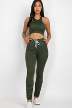 Load image into Gallery viewer, Crop Tank Top & Ruched Pants Set