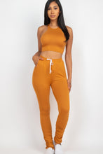 Load image into Gallery viewer, Crop Tank Top & Ruched Pants Set