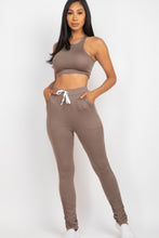 Load image into Gallery viewer, Crop Tank Top & Ruched Pants Set