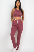 Load image into Gallery viewer, Crop Tank Top & Ruched Pants Set
