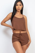 Load image into Gallery viewer, Ribbed Strappy Top & Shorts Set