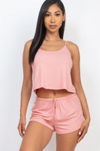 Load image into Gallery viewer, Ribbed Strappy Top & Shorts Set
