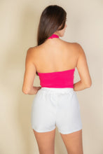 Load image into Gallery viewer, Ribbed Halter Neck Backless Top