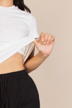 Load image into Gallery viewer, Ribbed Round Neck Short Sleeve Top