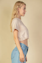 Load image into Gallery viewer, French Terry Toggle Drawstring Crop Top