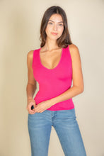 Load image into Gallery viewer, Ribbed V-neck Sleeveless Top