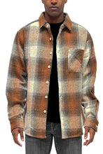 Load image into Gallery viewer, Mens Flannel Shirt Jacket Shacket