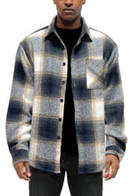 Load image into Gallery viewer, Mens Flannel Shirt Jacket Shacket