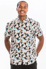 Load image into Gallery viewer, Mens Print Hawaiian Button Down Shirt