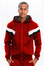 Load image into Gallery viewer, Chevron Stripe Full Zip Track Suit