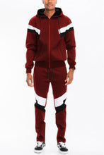 Load image into Gallery viewer, Chevron Stripe Full Zip Track Suit