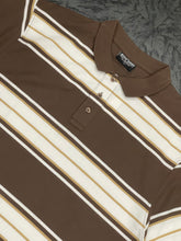 Load image into Gallery viewer, Old School Striped Pique Polo Shirt