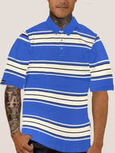 Load image into Gallery viewer, Old School Striped Pique Polo Shirt