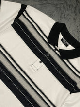 Load image into Gallery viewer, Old School Striped Pique Polo Shirt
