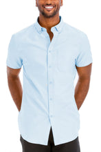 Load image into Gallery viewer, Men's Casual Short Sleeve Solid Shirts